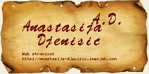 Anastasija Đenisić vizit kartica